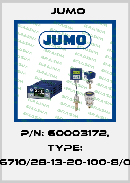P/N: 60003172, Type: 606710/28-13-20-100-8/000 Jumo