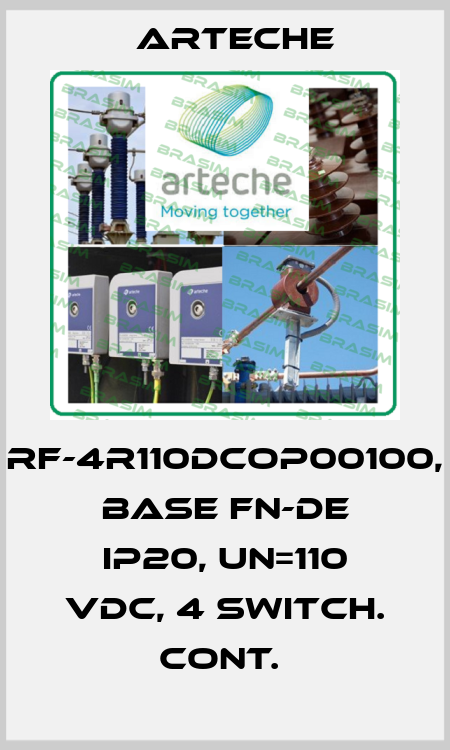 RF-4R110DCOP00100, BASE FN-DE IP20, UN=110 VDC, 4 SWITCH. CONT.  Arteche