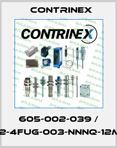605-002-039 / S12-4FUG-003-NNNQ-12MG Contrinex