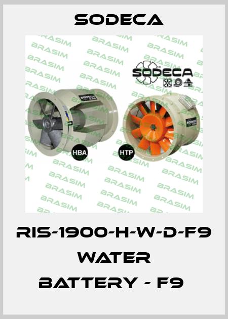 RIS-1900-H-W-D-F9  WATER BATTERY - F9  Sodeca