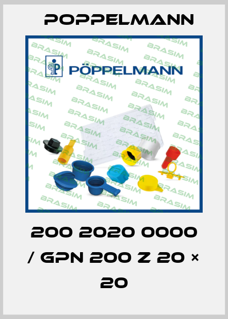 200 2020 0000 / GPN 200 Z 20 × 20 Poppelmann