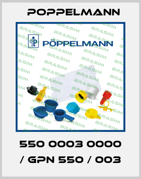 550 0003 0000 / GPN 550 / 003 Poppelmann