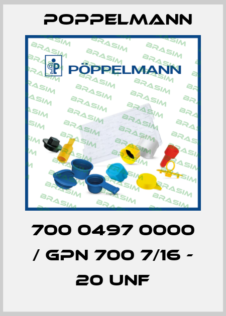 700 0497 0000 / GPN 700 7/16 - 20 UNF Poppelmann