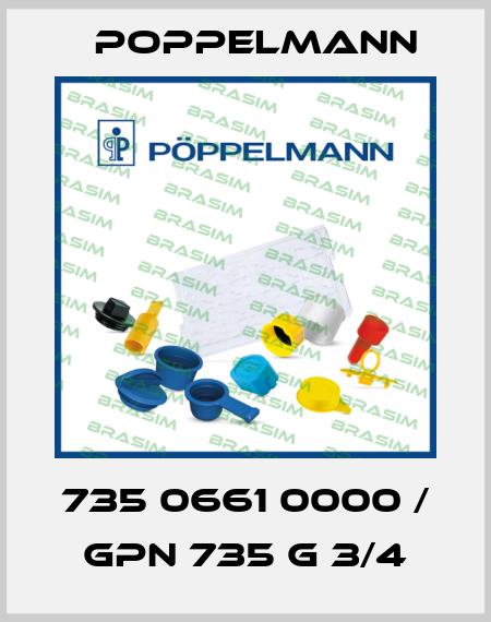 735 0661 0000 / GPN 735 G 3/4 Poppelmann