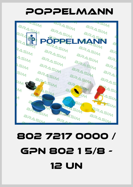802 7217 0000 / GPN 802 1 5/8 - 12 UN Poppelmann