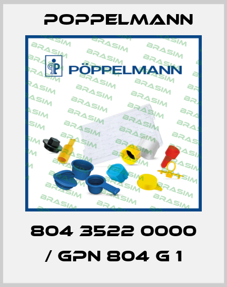 804 3522 0000 / GPN 804 G 1 Poppelmann