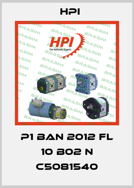 P1 BAN 2012 FL 10 B02 N C5081540 HPI