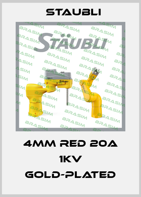 4mm RED 20A 1kV Gold-Plated Staubli