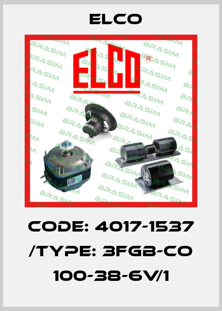 CODE: 4017-1537 /TYPE: 3FGB-CO 100-38-6V/1 Elco