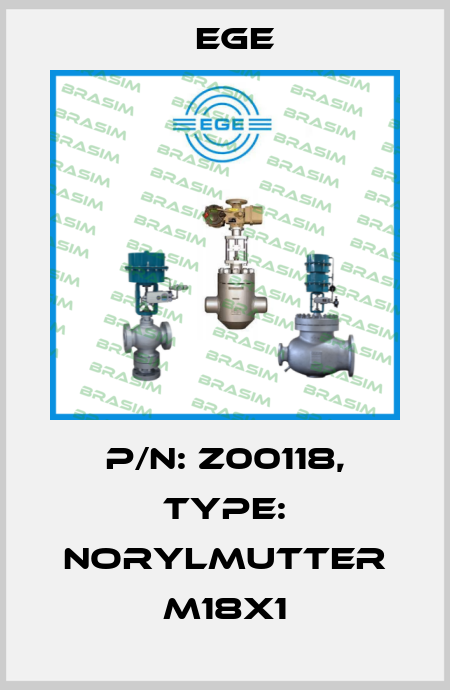 p/n: Z00118, Type: Norylmutter M18x1 Ege