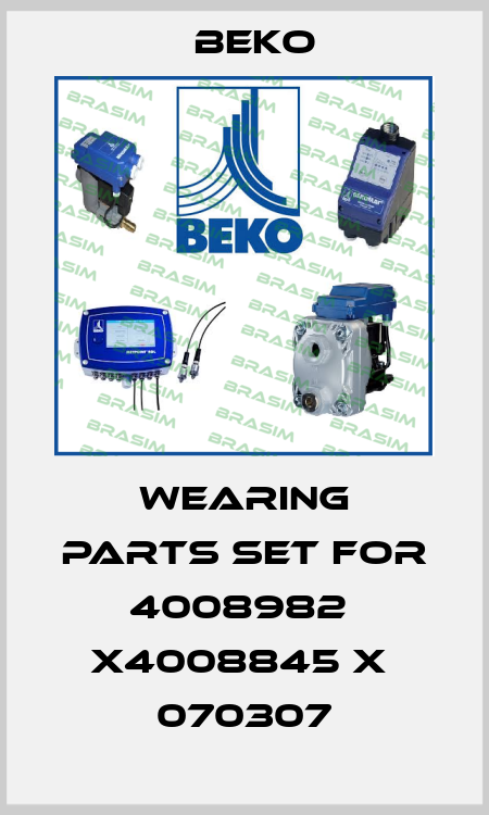 wearing parts set for 4008982  X4008845 X  070307 Beko