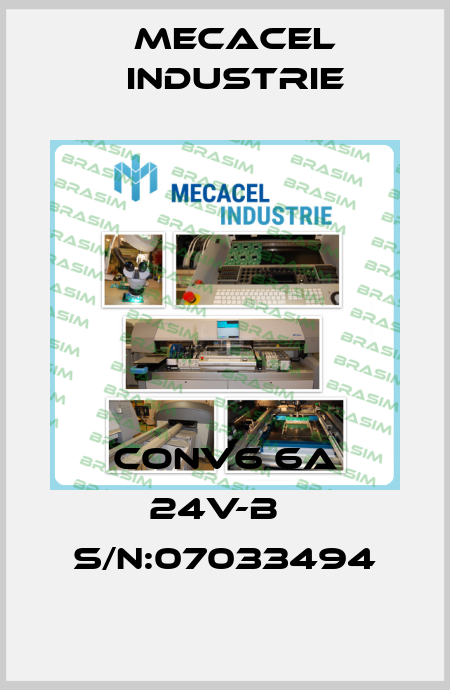 CONV6 6A 24V-B   S/N:07033494 Mecacel Industrie