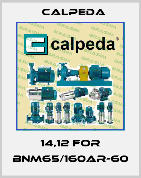 14,12 for BNM65/160AR-60 Calpeda