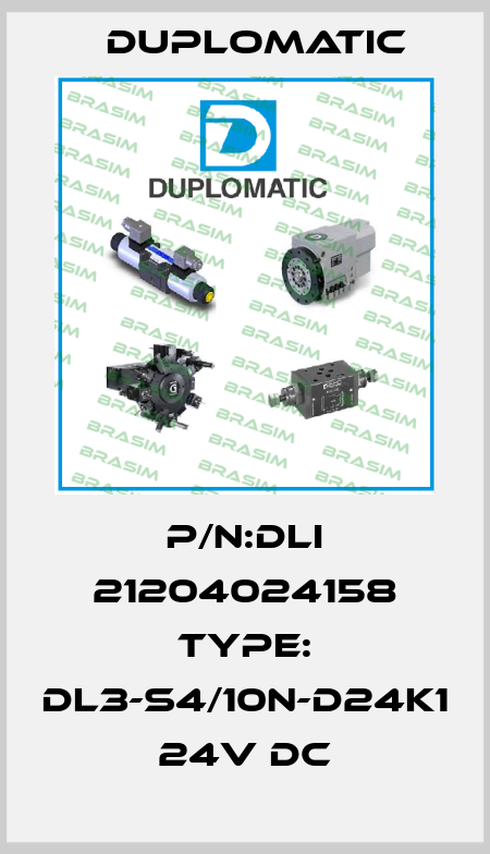 p/n:DLI 21204024158 Type: DL3-S4/10N-D24K1 24V DC Duplomatic