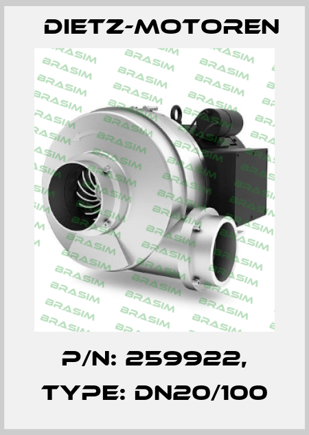 P/N: 259922, Type: DN20/100 Dietz-Motoren