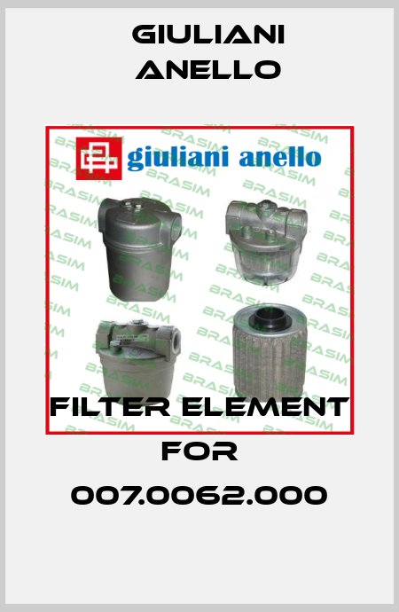 filter element for 007.0062.000 Giuliani Anello