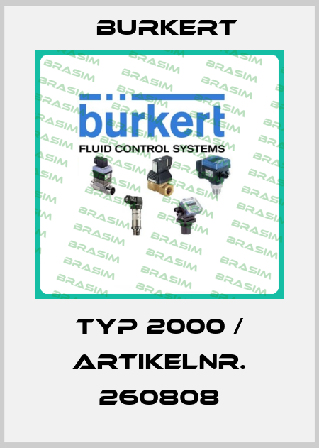 Typ 2000 / Artikelnr. 260808 Burkert