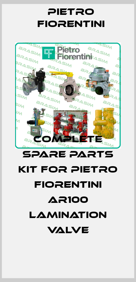 Complete spare parts kit for Pietro Fiorentini AR100 lamination valve Pietro Fiorentini