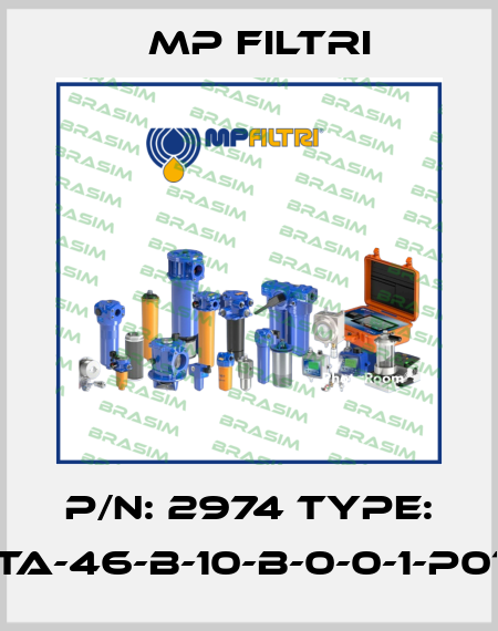 P/N: 2974 Type: TA-46-B-10-B-0-0-1-P01 MP Filtri