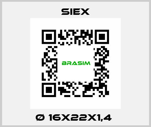 Ø 16x22x1,4  SIEX