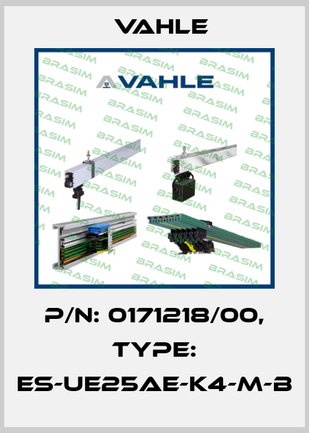 P/n: 0171218/00, Type: ES-UE25AE-K4-M-B Vahle
