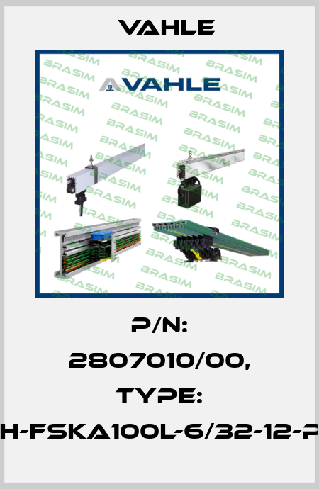 P/n: 2807010/00, Type: AH-FSKA100L-6/32-12-PC Vahle