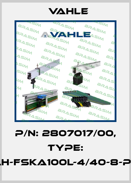 P/n: 2807017/00, Type: AH-FSKA100L-4/40-8-PC Vahle