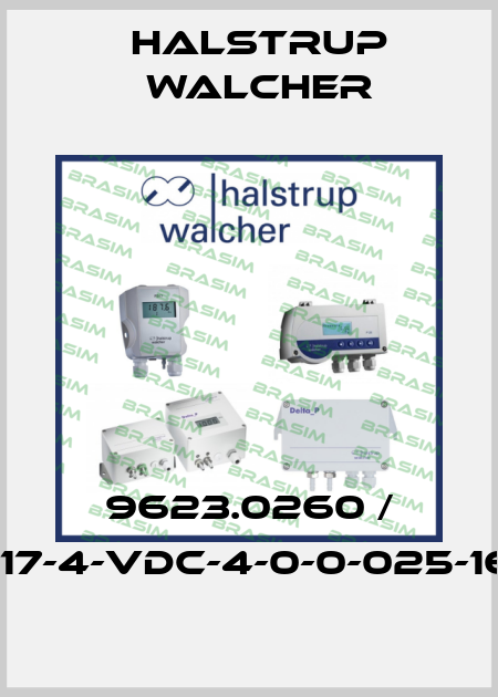 9623.0260 / PS17-4-VDC-4-0-0-025-16-0 Halstrup Walcher