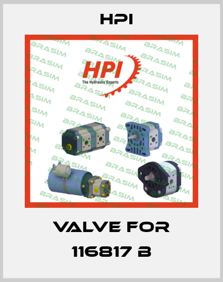 valve for 116817 B HPI