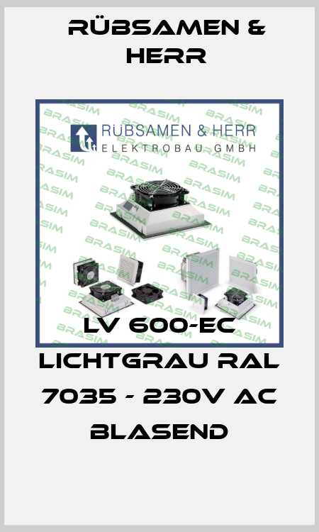 LV 600-EC Lichtgrau RAL 7035 - 230V AC blasend Rübsamen & Herr