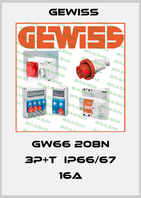 GW66 208N 3P+T  IP66/67 16A Gewiss