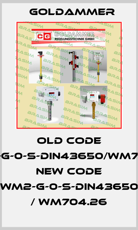 old code WM2-G-0-S-DIN43650/WM705.31, new code WM2-G-0-S-DIN43650 / WM704.26 Goldammer