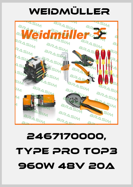 2467170000, type PRO TOP3 960W 48V 20A Weidmüller