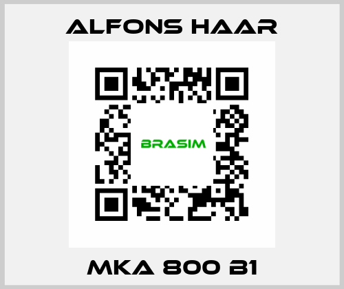 MKA 800 B1 ALFONS HAAR