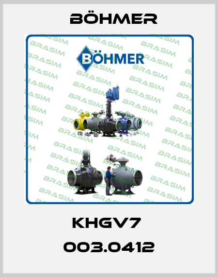 KHGV7  003.0412 Böhmer