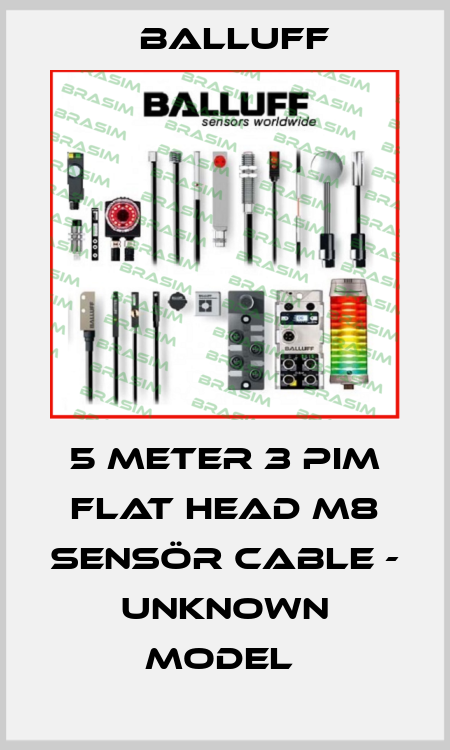 5 meter 3 pim flat head M8 sensör cable - unknown model  Balluff