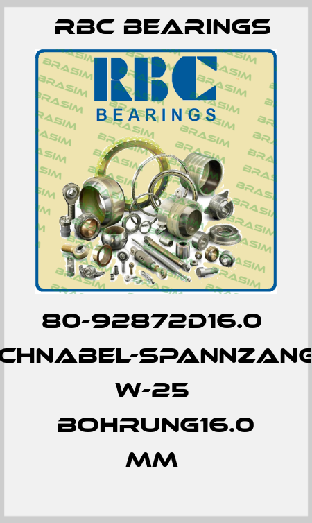 80-92872D16.0  Schnabel-Spannzange W-25  Bohrung16.0 mm  RBC Bearings