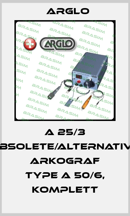 A 25/3 obsolete/alternative Arkograf Type A 50/6, komplett Arglo