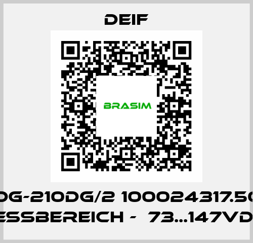 TDG-210DG/2 100024317.50 ( Messbereich -  73...147VDC)  Deif