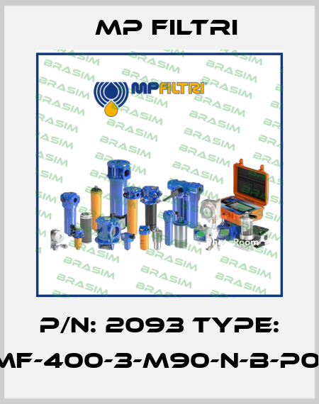 P/N: 2093 Type: MF-400-3-M90-N-B-P01 MP Filtri
