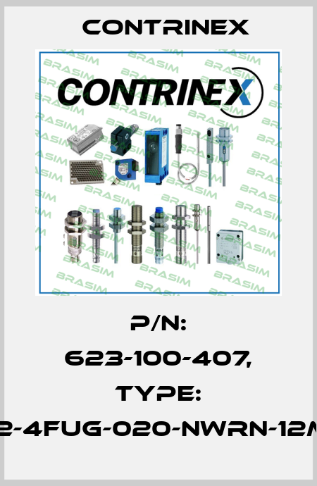 p/n: 623-100-407, Type: S12-4FUG-020-NWRN-12MG Contrinex