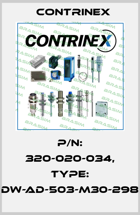 p/n: 320-020-034, Type: DW-AD-503-M30-298 Contrinex