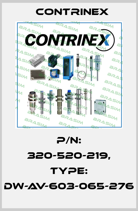 p/n: 320-520-219, Type: DW-AV-603-065-276 Contrinex