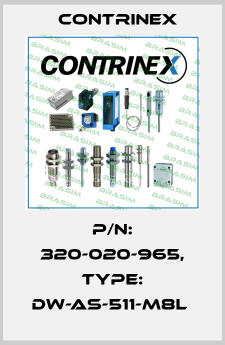 P/N: 320-020-965, Type: DW-AS-511-M8L  Contrinex