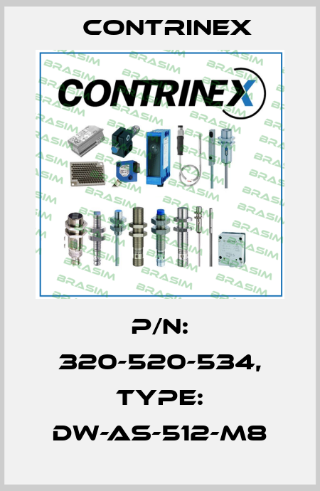 p/n: 320-520-534, Type: DW-AS-512-M8 Contrinex