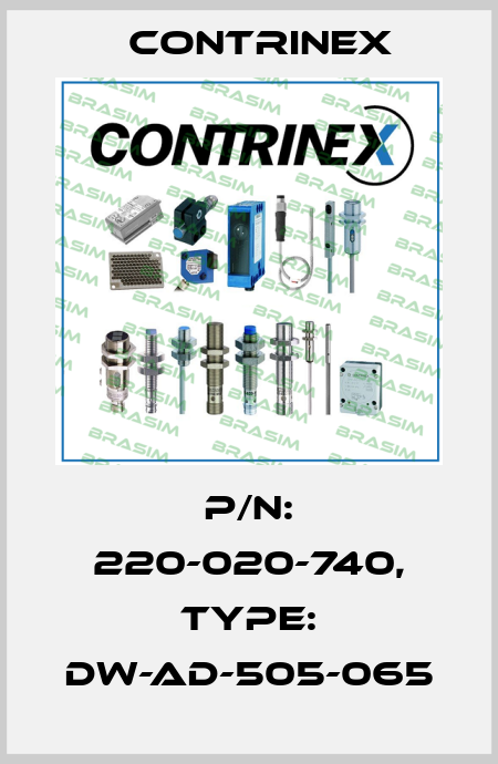 p/n: 220-020-740, Type: DW-AD-505-065 Contrinex