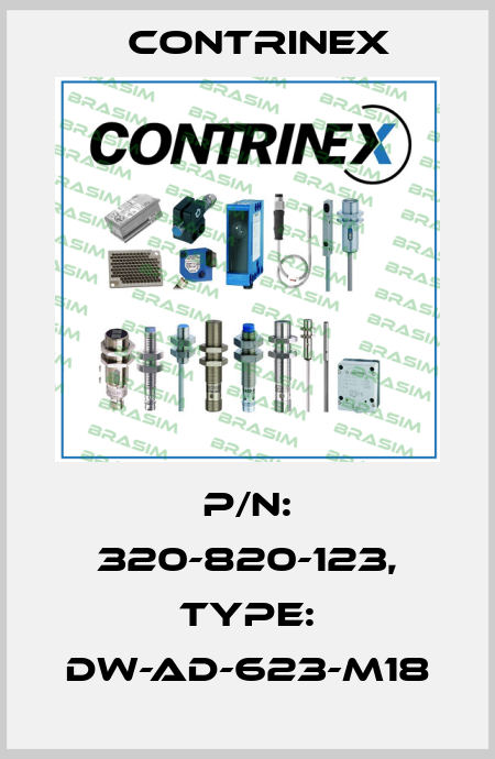 p/n: 320-820-123, Type: DW-AD-623-M18 Contrinex