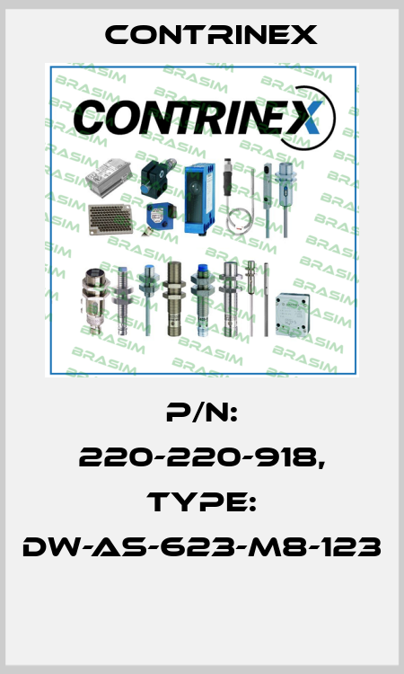 P/N: 220-220-918, Type: DW-AS-623-M8-123  Contrinex