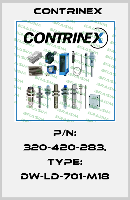 p/n: 320-420-283, Type: DW-LD-701-M18 Contrinex