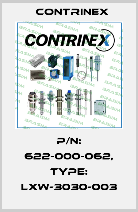 p/n: 622-000-062, Type: LXW-3030-003 Contrinex